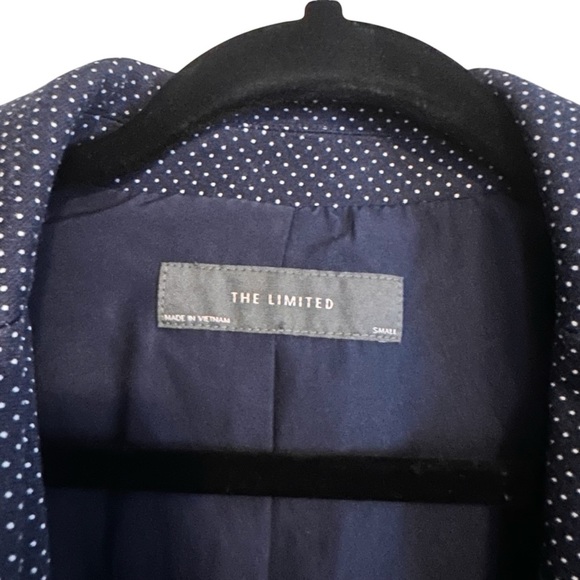The Limited Navy Blue Micro Dot Blazer Size Small - Picture 5 of 5